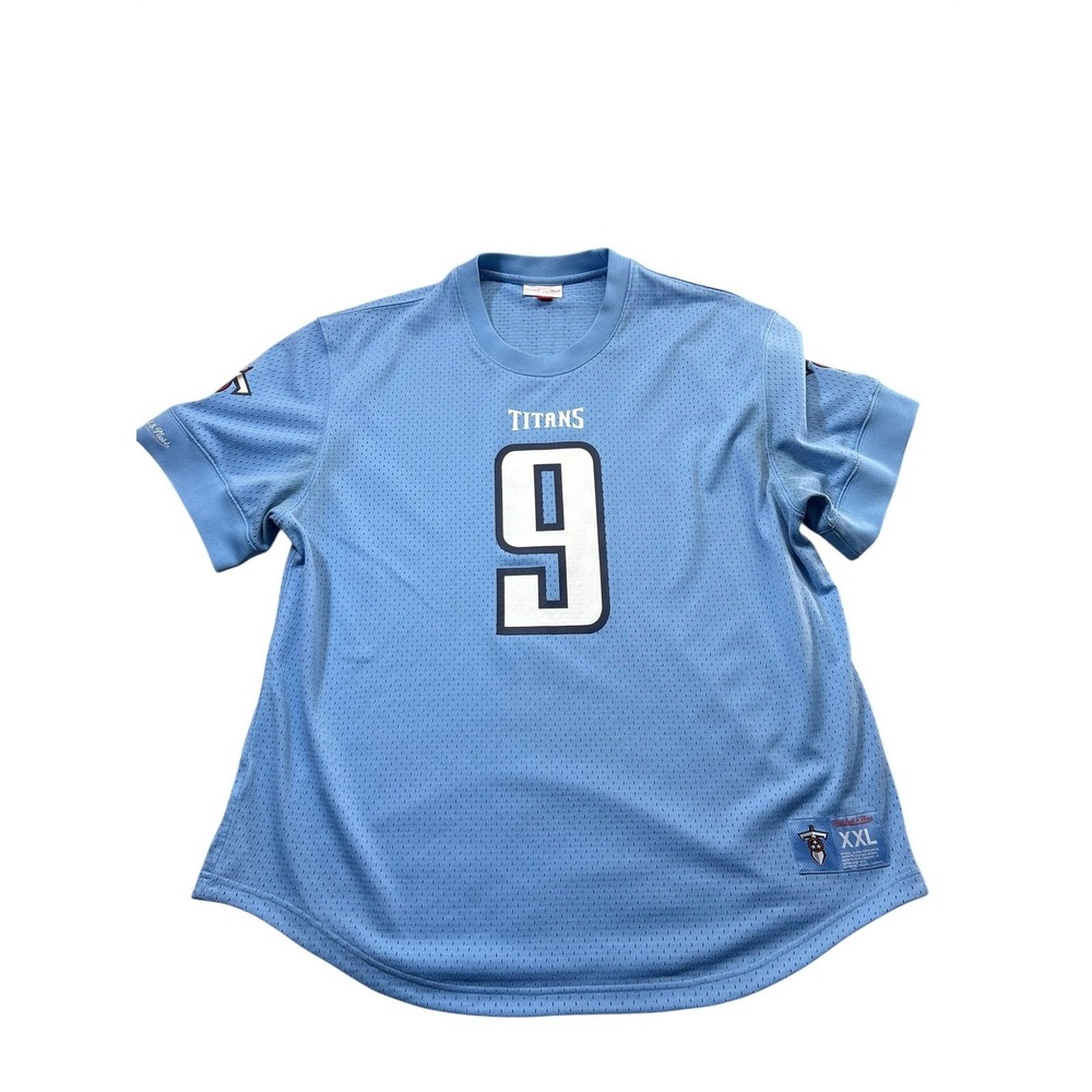 Mitchell Ness Steve McNair Tennessee Titans #9 Throwback Jersey XXL Light Blue